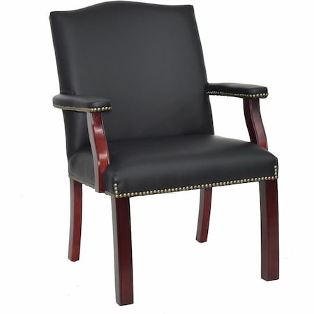 Lorell Bonded Leather Guest Chair - Black 68252