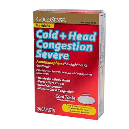 Perrigo Cold + Head Congestion Severe, 24PK 50804080503