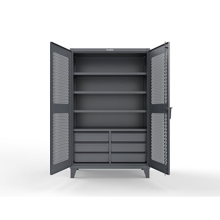 Strong Hold 12 GA Extreme Duty Ventilated (Diamond) Cabinet with Half-Width Drawers 46-V-244-6/5DB
