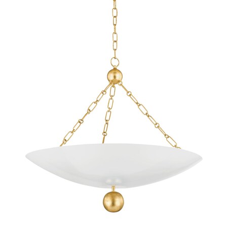 Mitzi Amali 3 Light Pendant 17.25 In. Vintage Gold Leaf/Soft White H846703-VGL/SWH
