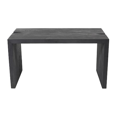 Homeroots 56" Graphite Reclaimed Wood Sled Writing Desk 608138