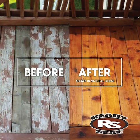 Ready Seal 110 Exterior Wood Stain and Sealer, Golden Pine, 1 Gallon 370011