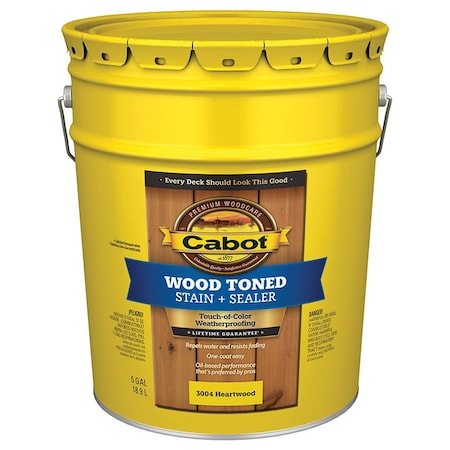 Wood Toned 5 Gal Cabot Heartwood Deck & Siding Stain 3004