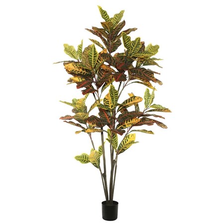 Dare2Decor 5 ft. Potted Cronton Tree with 104 Leaves - Green DA1235975