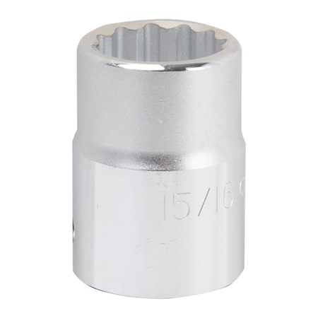 Vulcan Drive Socket, 15/16 in Socket, 3/4 in Drive, 12-Point, Chrome Vanadium Steel, Chrome MT-SS6030