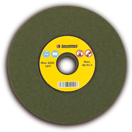 Tecomec Grinding Wheel 1/8" Chainsaw Chain Sharpening, 5-3/4" X 7/8" X 1/8", Green, 80 Fine Grit 01005026