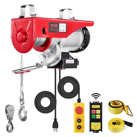 Vevor Electric Hoist Crane Winch 2200 lbs 328 ft Wireless and 14 ft Wired Remote PA1000