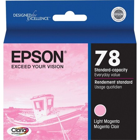Epson No. 78 Claria Hi-Definition Light Magneta Inkjet Cartridge 515 YLD T078620