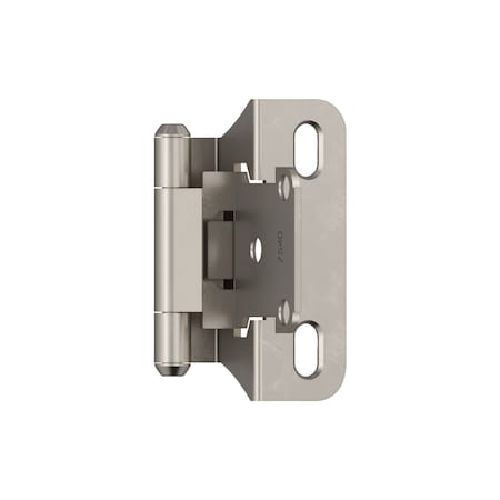 Amerock 1/4 in 6 mm Overlay Self-Closing, Partial Wrap Satin Nickel Hinge - 1 Pair BPR7566G10