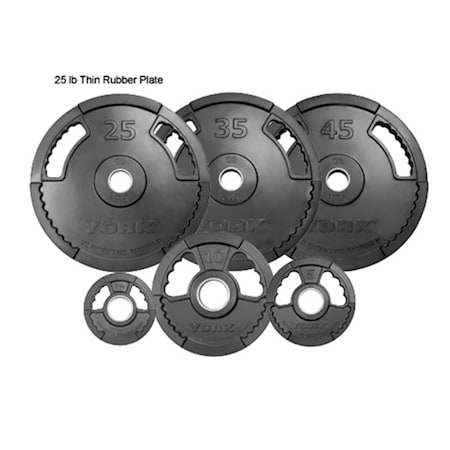 York Barbell G2 Dual Grip Thin Line Rubber Encased Olympic Plate - 2.5 lbs YO626709