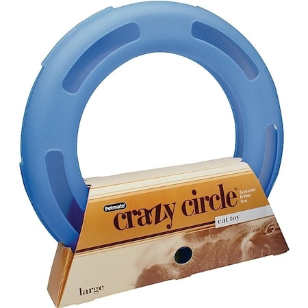 Fatcat Crazy Circle Cat Toy, L, Plastic, Blue 29393