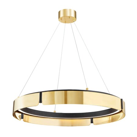 Hudson Valley Lighting Tribeca 0 Light Chandelier 32.75 In. Aged Brass/Black 2933-AGB/BK