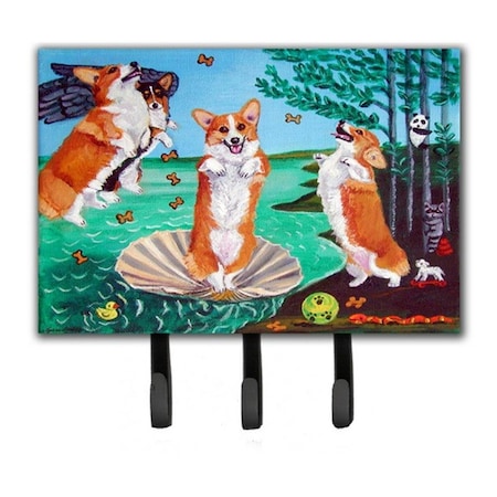 Carolines Treasures Corgi Birth Of Venus Leash and Key Holder 7319TH68