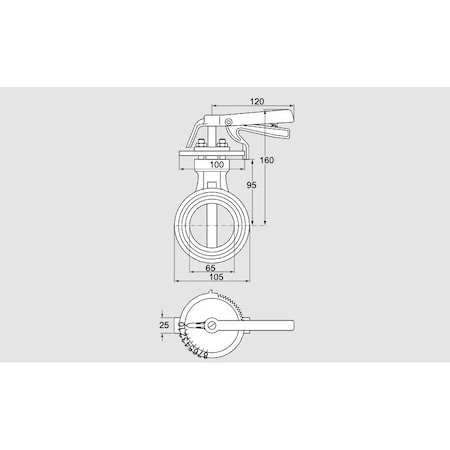Honeywell Kromschroder VLV, BFLY, AIR AND FLUE GAS, DKR 65Z03H100D KS72702070