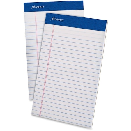 Ampad 5"X8" White Perforated Legal Pad, Pk12 20-304