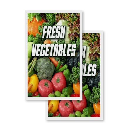 Signmission Fresh Vegetables, Vinyl Decals Only 24 Inch x 36 Inch, Vinyl Decal, 2PK DSB-2436-2PACK-Fresh Vegetables