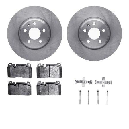 Dynamic Friction Co DFC Rotors with EURO 5000 Ceramic Brake Pads includes Hardware 6612-73247