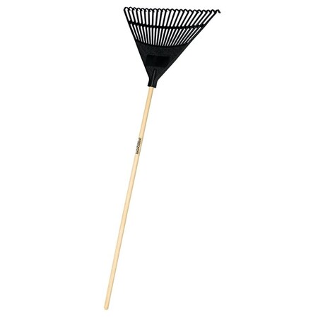 Landscapers Select Poly Lawn and Leaf Rake, 22 Tines, 48 in L Hardwood Handle 34591 EP22OR