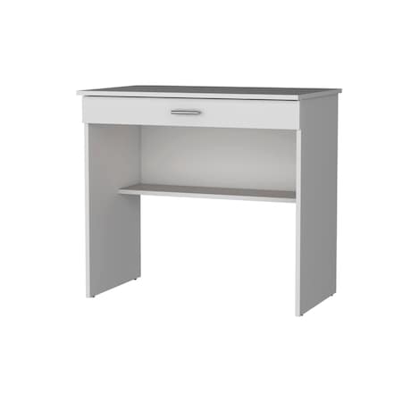 Homeroots 32" White Wood Computer Desk 553547
