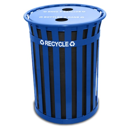 Witt Industries 50 gal Round Blue, Metal MR50-FTR-BL