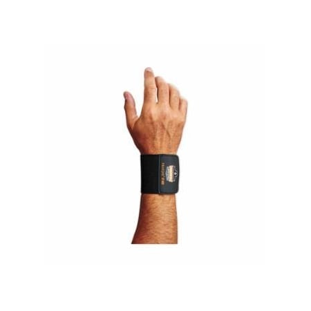 Ergodyne ProFlex 400 Wrist Wrap Support, One Size Fits All, Hook-and-Loop Closure, Black, 6PK 150-72102