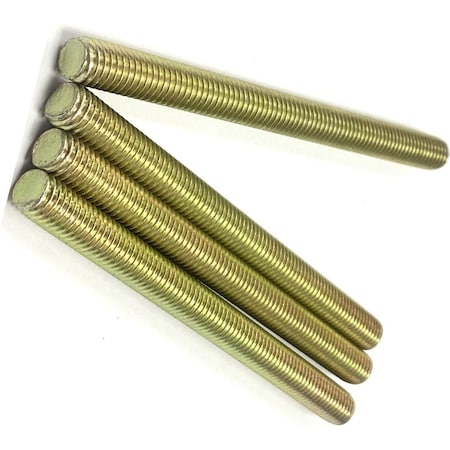 Zmg Fasteners Plus 7/16 - 20 X 36" FULLY THREADED STRAIGHT ROD SAE GR 8 J429 ZINC TRIVALENT YELLOW 2046000