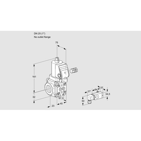 Honeywell Kromschroder Solenoid Valve for Gas/Air, 500 mbar, IP65, EN 161 KS88020146