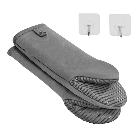 Vevor Oven Mitts with Silicone Grip 500 DegF Heat-Resistant Kitchen Oven Mitts 2 Pcs, 2PK YD170