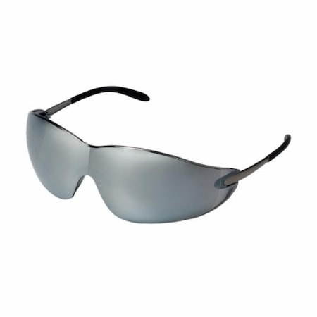 Mcr Safety BLACKJACKPLUS SAFETY GLASSES, DURAMASS HARD COAT, SILVER MIRROR LENS, FRAMELESS S2117