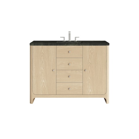 James Martin Vanities Gracyn 48" Single Vanity, Coastal Driftwood, w/ 3 CM Phantome Eclos Widespread Top D125-V48-CSD-WPHT