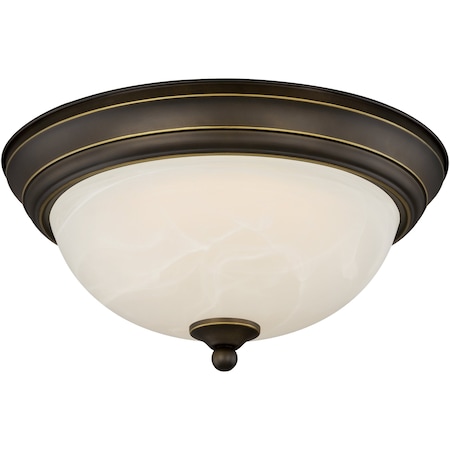 Vaxcel Stevens 15-in W LED Vintage Bronze Transitional Flush Mount Ceiling Light Fixture C0293