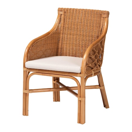Bali & Pari Carolyn Bohemian Light Honey Rattan Dining Chair 250-13944-ZORO