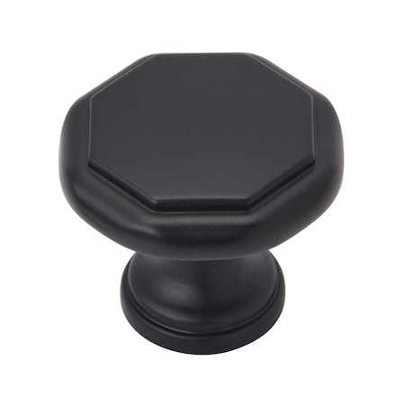 Amerock Torrance 1-3/16 inch (30mm) Length Matte Black Cabinet Knob, 25PK 25VMP37335MB