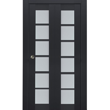 Sartodoors Sliding Closet Bi-fold Doors Solid Core Modern Interior VEREGIO7602BF-ANT-84 x 84 (2* 42x84)