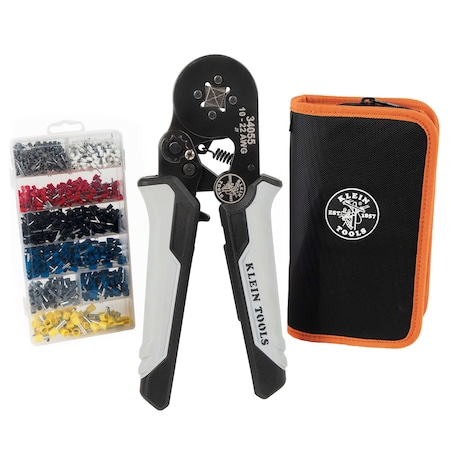 Klein Tools Ratcheting Ferrule Square Crimper Set 34060