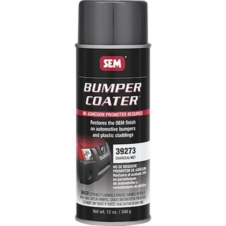 Sem Bumper Coater Trim Paint, 16 oz Aerosol Can, Charcoal Metallic 39273