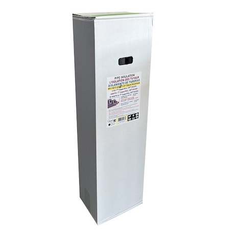 Quick R Pipe Insulation, 46 in L, Poly, Charcoal, 1 in Pipe 51187T