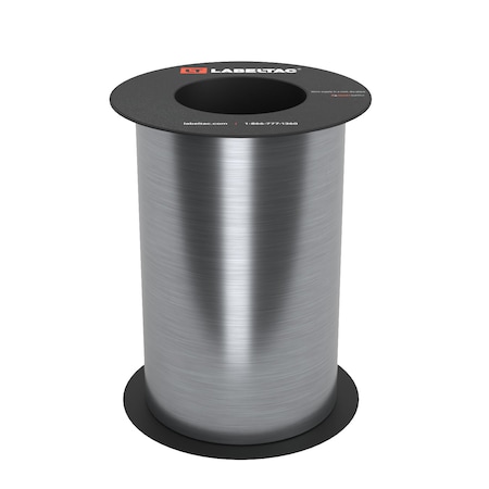 Labeltac Brushed Metal Stock 8in x 75ft LT9, Brushed Aluminum LT825-C