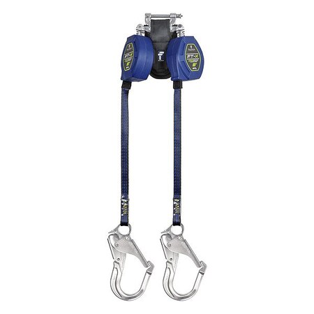 Falltech Not Applicable Self-Retracting Lifeline, 8 ft. Length, Quick-Connect, Aluminum, Steel, 2 Leg(s) 84108TP5