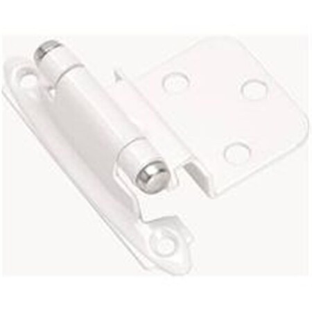 Amerock 0.37 in. Self-Closing Cabinet Hinge, White 6980833