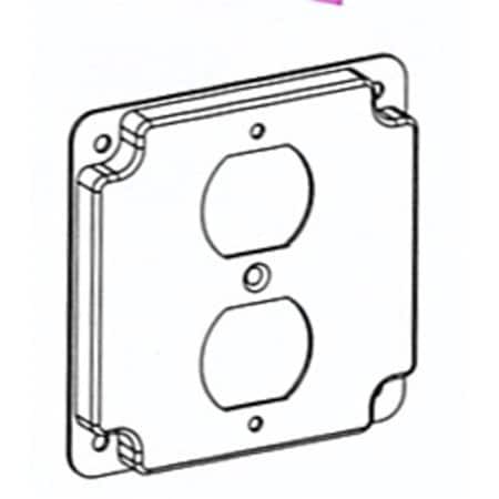 Radiant 4 x 0.5 in. 4402 Raised Square Cover - Duplex Receptacle RA3007800