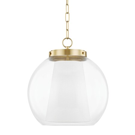 Mitzi Sasha 1 Light Pendant 18 In. Aged Brass H457701L-AGB