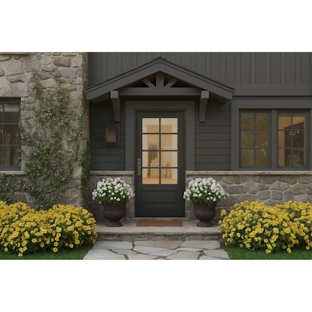Doornmore G7508, 37.75" x 82" ( 36" Door) Left Hand, Mahogany SDL 8 Lite, 3/4 Lite Exterior Door G7508-SW-3680_1_LI