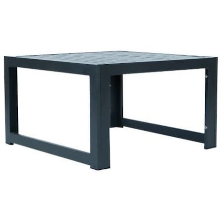 Leisuremod Chelsea Patio Coffee Table With Black Aluminum CT30BL
