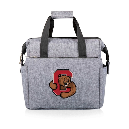 Picnic Time Family Of Brands NCAA Cornell Big Red On The Go Lunch Bag Cooler - Soft Cooler Lunch Box, Heathered Gray 510-00-105-684-0