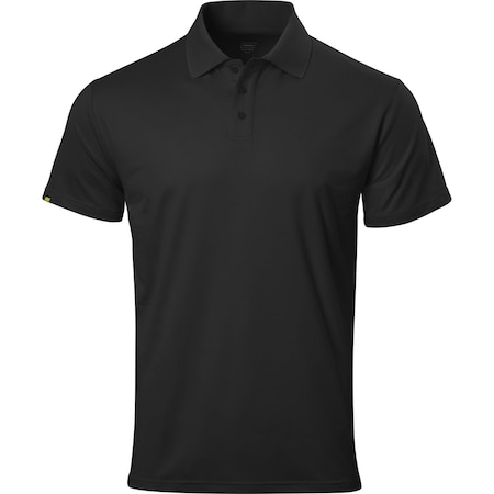 Ironwear Elastex Breathable Moisture Wicking Performance Polo Shirt, Black, X-Large 7190-B-XL