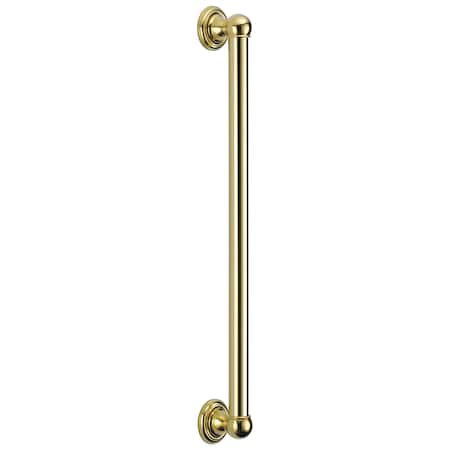 Delta Universal Showering Components Ada Grab Bar In Polished Brass 40024-PB