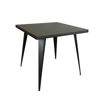 Homeroots 32" Gray Steel and Metal Square Dining Table 555145