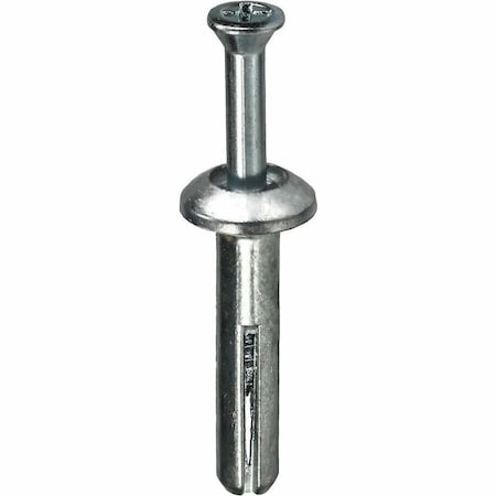 Dottie Nail Drive Anchor, 1/4" Dia., 3/4" L, Alloy Steel Zinc Plated, 100 PK ZA75
