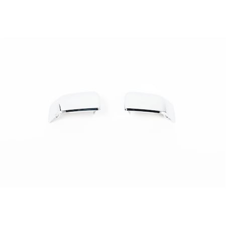 Putco Mirror Covers, Top Half Replacement; Chrome Plated; ABS Plastic; Set Of 401161